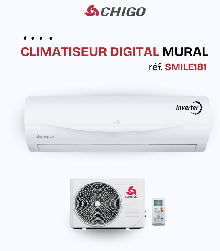 Climatiseurs split chigo inverter smile181