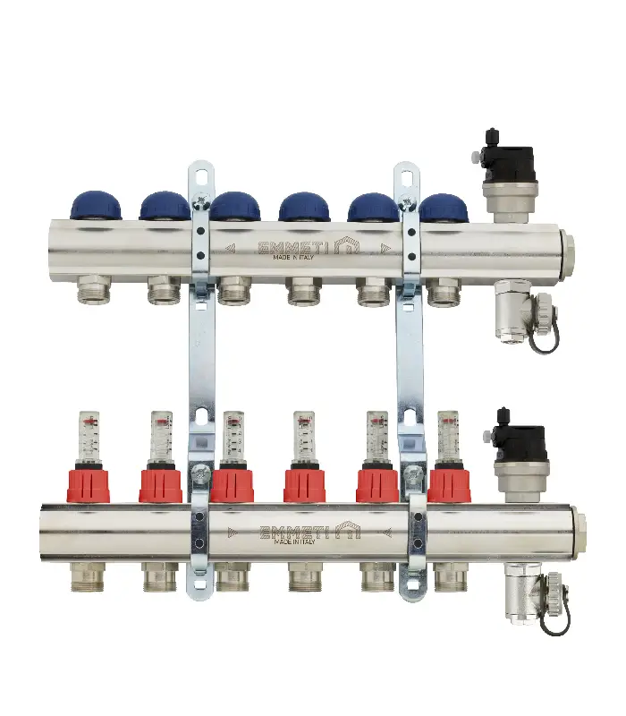 COLLECTEUR CHAUFFAGE AU SOL COMPLET. 11 SORTIES EMMETI