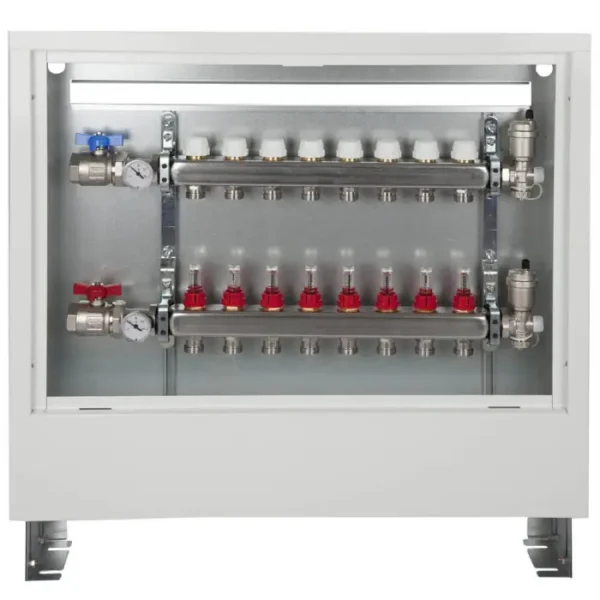 Coffret de distribution à encastrer pour collecteur chauffage