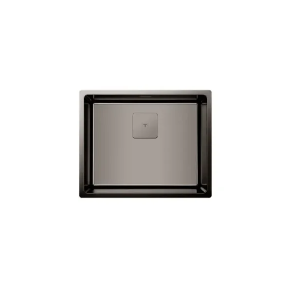 Évier une cuve en inox PVD couleur titane TEKA