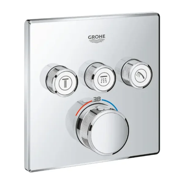 Grohe Grohtherm SmartControl - Mitigeur thermostatique encastré pour 3 sorties, chrome 29126000