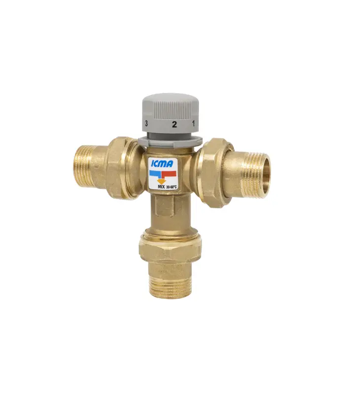Mitigeur thermostatique à queues sur les trois voies icma Mitigeur thermostatique à queues sur les trois voies icma