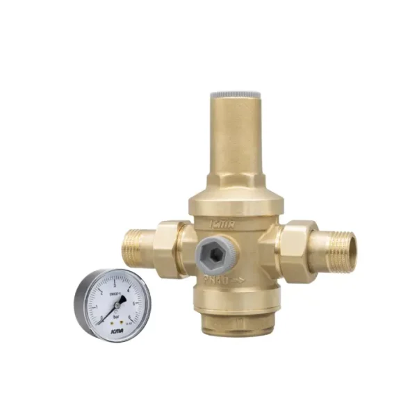 Réducteur de Pression à Raccords Mâles avec Manomètre ICMA