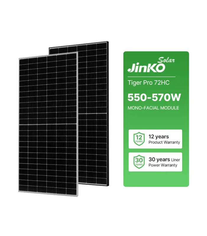 Panneau solaire Jinko Monocristallin 550W 570W Maroc