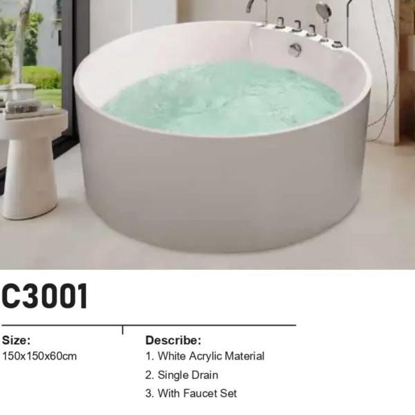 BAIGNOIRE HYDROMMASAGE VIDA C3001
