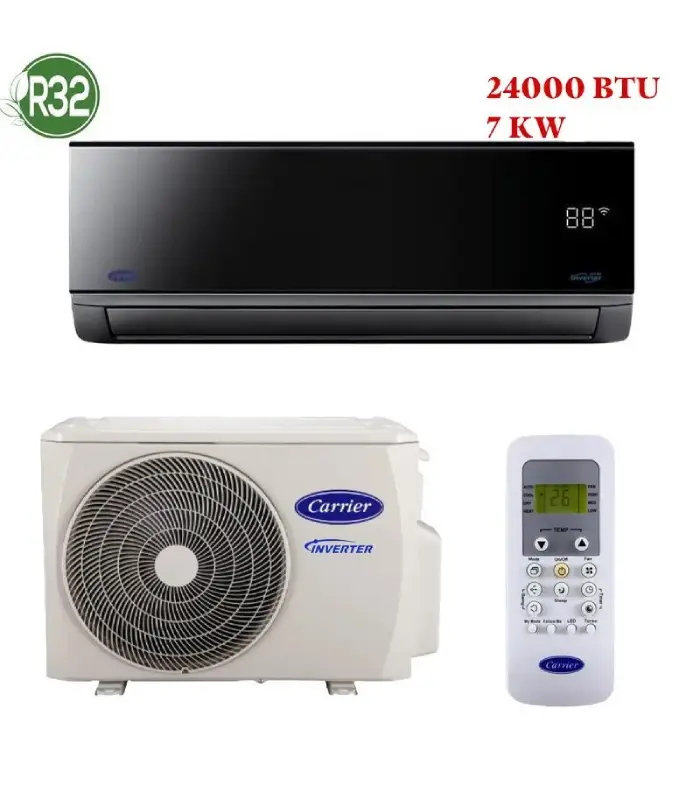 Climatiseur Carrier Inverter 24000 Btu Black Mirror