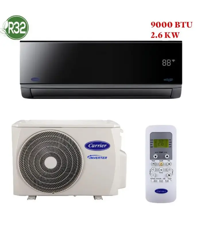 Climatiseur Carrier Inverter 9000 Btu Black Mirror
