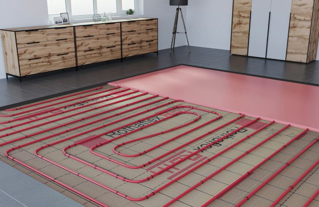 Plancher chauffant sous sol salon