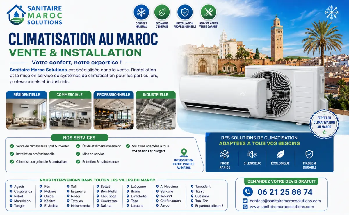 Climatisation au Maroc – Vente & Installation