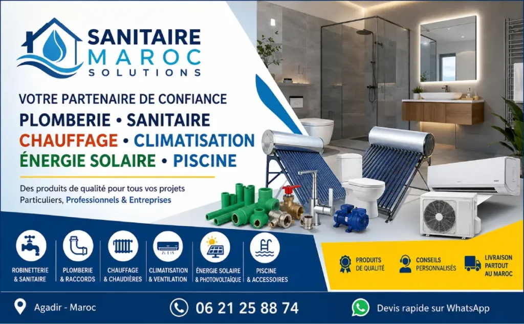 Sanitaire Maroc Solutions _ Plomberie, Sanitaire, Chauffage & Climatisation