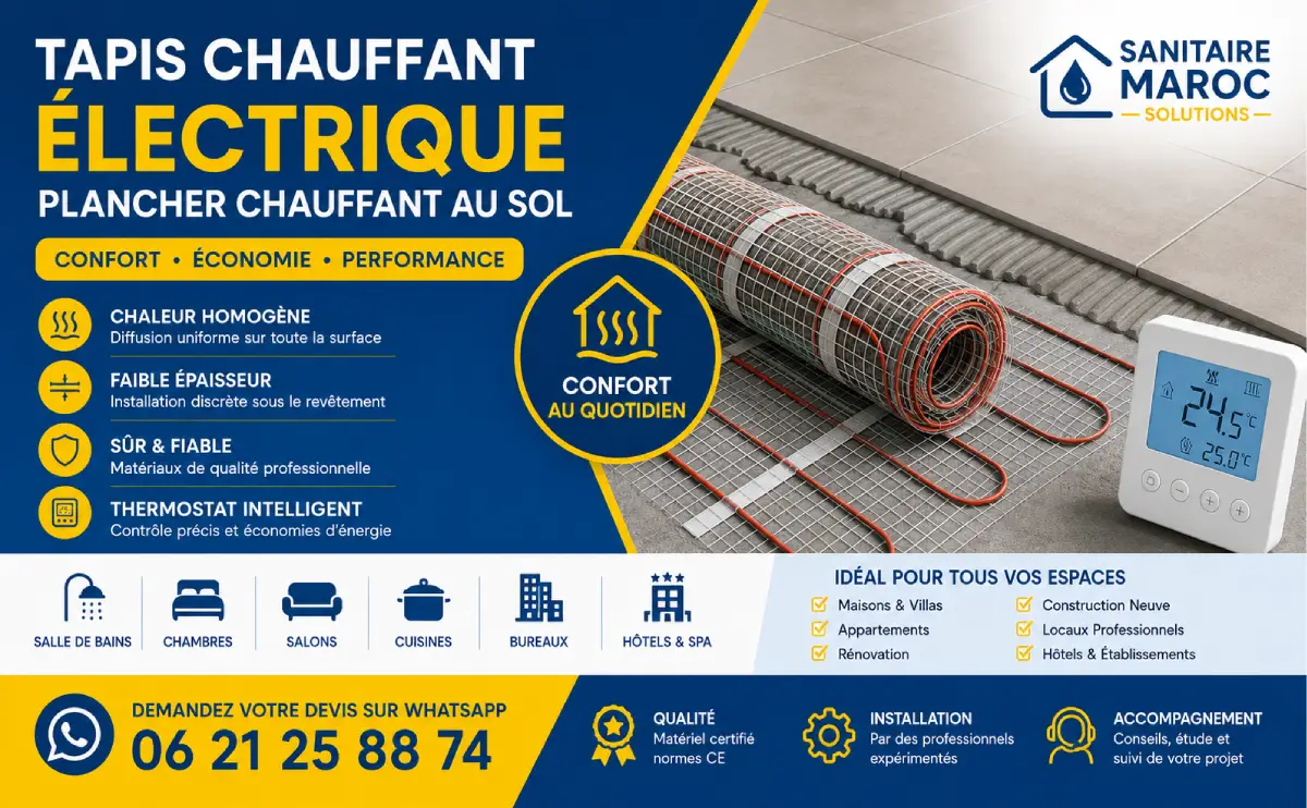 Tapis Chauffant Électrique Maroc | Plancher Chauffant au Sol
