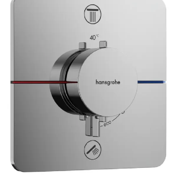 Facade pour mitigeur encastré thermostatique avec 2 sortie hunsgrohe 15743000