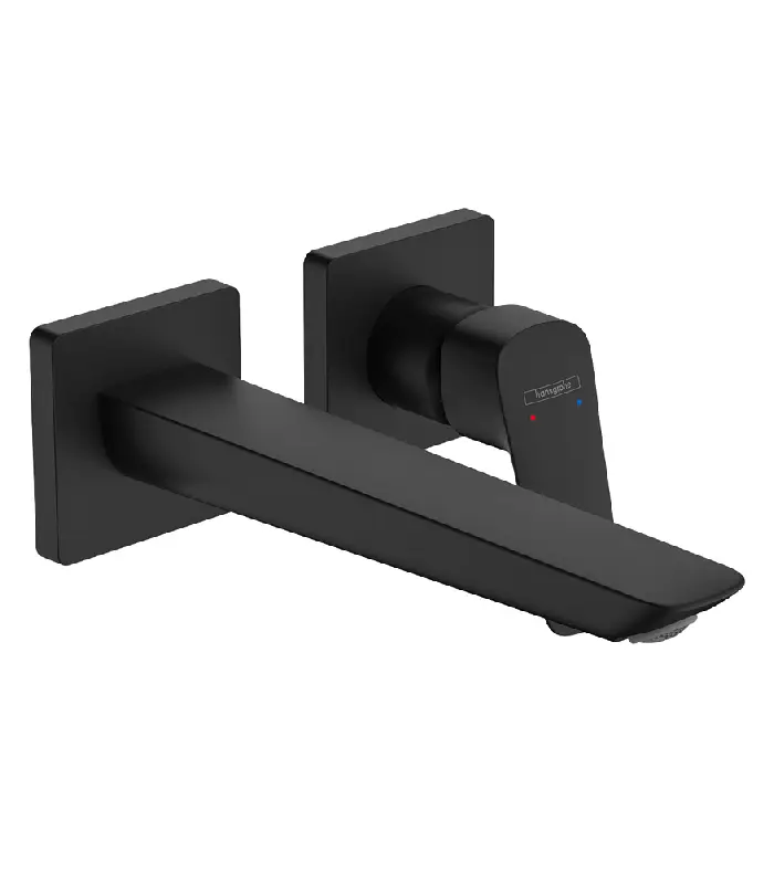 Mitigeur Lavabo Mural Encastré hansgrohe Logis Q 71256670 Noir Mat