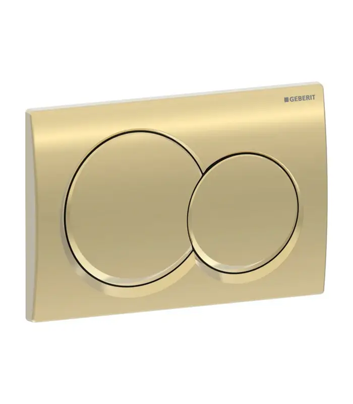 Plaque de commande geberit ALPHA 01 ROUND LAITON 115.035.QE.1