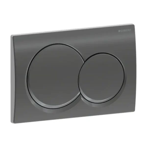 Plaque de commande geberit ALPHA 01 ROUND  NOIR CHROME 115.035.QC.1