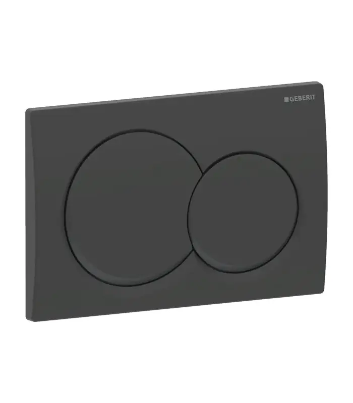Plaque de commande geberit ALPHA 01 ROUND NOIR MAT 115.035.14.1