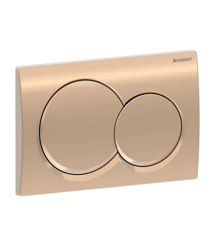 Plaque de commande geberit ALPHA 01 ROUND OR ROUGE 115.035.QA.1