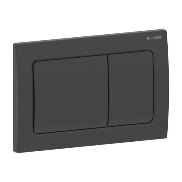 Plaque de commande geberit ALPHA 01 SQUARE NOIR MAT 115.055.14.1