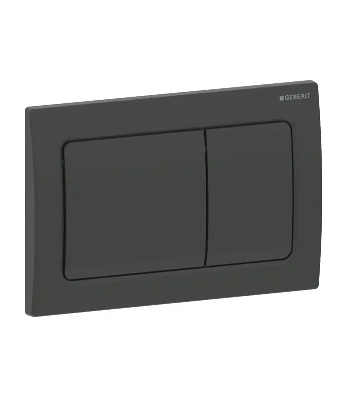 Plaque de commande geberit ALPHA 01 SQUARE NOIR MAT 115.055.14.1