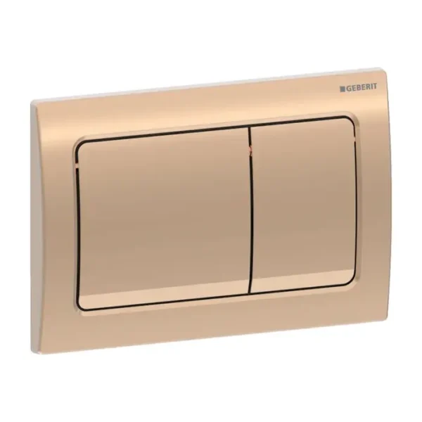Plaque de commande geberit ALPHA 01 SQUARE OR ROUGE 115.055.QA.1
