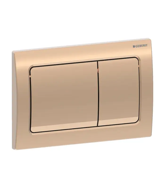 Plaque de commande geberit ALPHA 01 SQUARE OR ROUGE 115.055.QA.1
