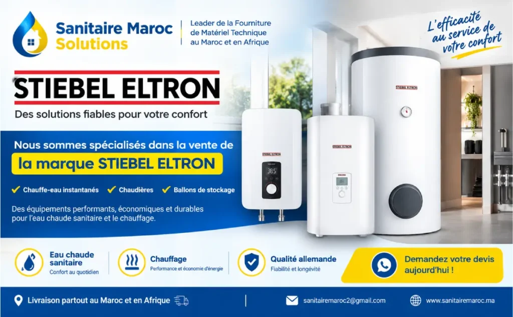 STIEBEL ELTRON Maroc – Chauffe-eau, Chaudières et Ballons