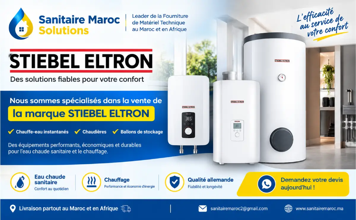 STIEBEL ELTRON Maroc – Chauffe-eau, Chaudières et Ballons